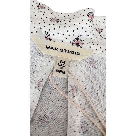 MAX STUDIO button down long sleeve shirt size M - Picture 3 of 11